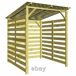 Wooden Log Store Wood Firewood Outdoor Garden Storage Logs Shed Roof Heavy Duty