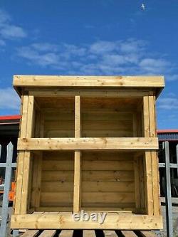 Wooden Log Store for Garden Heavy Duty Shiplap Cladded Outdoor Storage Unit