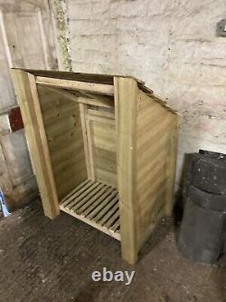 Wooden Log store Available With Doors And Shelf 4ft