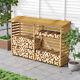Wooden Outdoor Log Store Fire Wood Storage Shed Garden Stoarge Cover