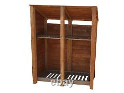 Wooden Outdoor Log Store, Fire Wood Storage Shed W-1460mm x H-1800mm x D-810mm