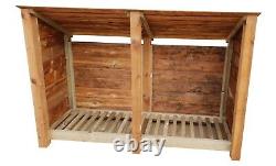 Wooden Outdoor Log Store, Fire Wood Storage Shed W-1870m x H-1260mm x D-810mm