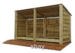 Wooden Outdoor Log Store, Fire Wood Storage Shed (W-227cm, H-126cm, D-81cm) Sale