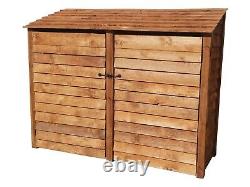 Wooden Outdoor Log Store, Fire Wood Storage Shed (W-227cm, H-180cm, D-81cm) Sale