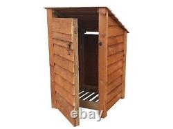 Wooden Outdoor Log Store, Fire Wood Storage Shed W-790mm x H-1260mm x D-810mm