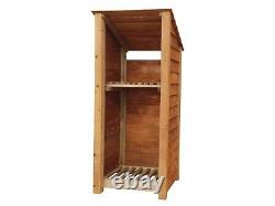 Wooden Outdoor Log Store, Fire Wood Storage Shed W-790mm x H-1800mm x D-810mm