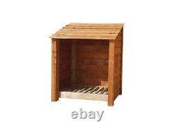 Wooden Outdoor Log Store, Fire Wood Storage Shed W-990mm x H-1200mm x D-810mm
