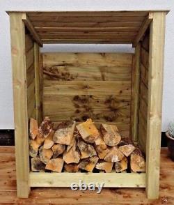 Wooden Outdoor Log Store, Fire Wood W-990mm x H-1200mm x D-810mm Clearance