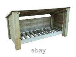 Wooden Outdoor Shoe/Log Storage Welly Boot Shoe and Log Shelter Shed