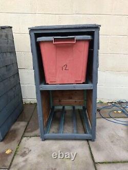 Wooden Recycling Box, Log and Bin Store