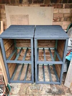 Wooden Recycling Box, Log and Bin Store