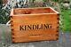 Wooden Rustic Vintage Style Firewood Log Kindling Storage Box Crate Handcrafted