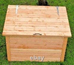 Wooden Tool Box, Outdoor/Indoor with Lid Log chest store