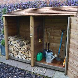 Wooden Tool & Log Storage Shed Normanton 6ft Tall x 7ft Wide Tool Store Unit