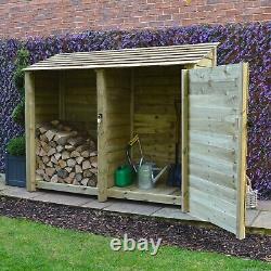 Wooden Tool & Log Storage Shed Normanton 6ft Tall x 7ft Wide Tool Store Unit