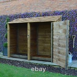 Wooden Tool & Log Storage Shed Normanton 6ft Tall x 7ft Wide Tool Store Unit