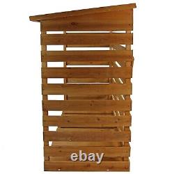 Wooden Wall Log Store Wood Firewood Outdoor Garden Patio Storage Logs Shed