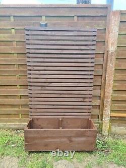 Wooden garden planters with trellis Benches, Log/ Bin Stores And More