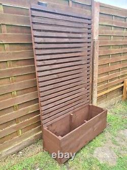 Wooden garden planters with trellis Benches, Log/ Bin Stores And More