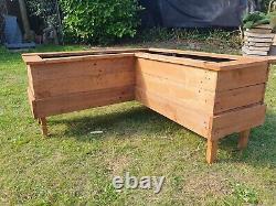 Wooden garden planters with trellis Benches, Log/ Bin Stores And More