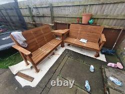 Wooden garden planters with trellis Benches, Log/ Bin Stores And More