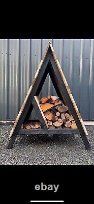 Wooden log and kindle firewood storage