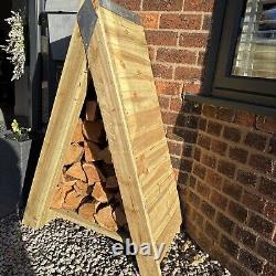 Wooden log shed