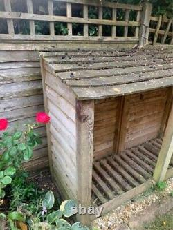 Wooden log storage unit