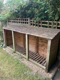 Wooden log storage unit