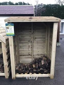 Wooden log store 6ft High X 4ft Wide outdoor Pressure Treated