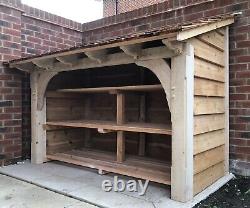 Wooden log store, heavy duty, Cedar shingles not included