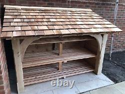 Wooden log store, heavy duty, Cedar shingles not included