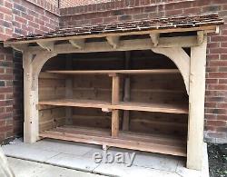 Wooden log store, heavy duty, Cedar shingles not included