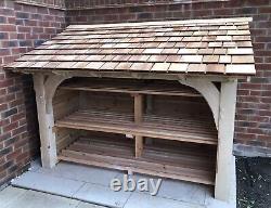 Wooden log store, heavy duty, Cedar shingles not included