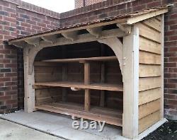 Wooden log store, heavy duty, Cedar shingles not included