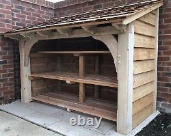 Wooden log store, heavy duty, Cedar shingles not included