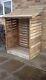 Wooden Log Store Shed New