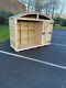 Wooden Log Store With Curved Roof And Lockable Door (brand New)