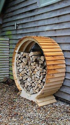 Wooden round large log store
