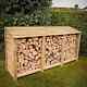 Xl Wooden Log Store, Firewood Storage, Outdoor Wood Store W2660xh1310xd690mm