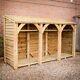 Xxxl Wooden Log Store, Firewood Storage, Outdoor Wood Store W3200xh1830xd1000mm