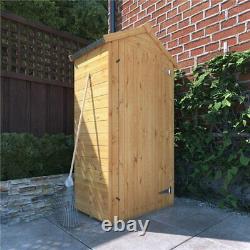 3x2 Tall Wooden Garden Storage Shed Outdoor Apex Roof Log Store Outils Armoire