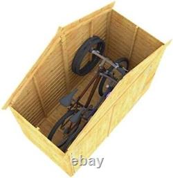 3x6 Chevauchement en bois de sommet de vélo de stockage de journal de double porte de feutre de toit de magasin de hangar au Royaume-Uni