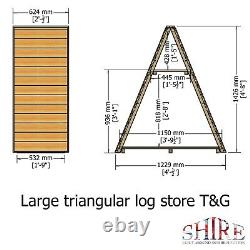 4x2 Triangle Logstore Tongue Storage Firewood Rack Log Store Bois De Bois En Bois