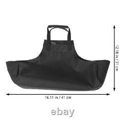 5 sacs de rangement de grande taille pour le bois de chauffage, pochette de transport en bois portable