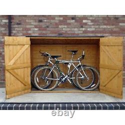 6x2ft Wooden Garden Shed Bike Log Store Timber Door Overlap Pent Outdoor Storage