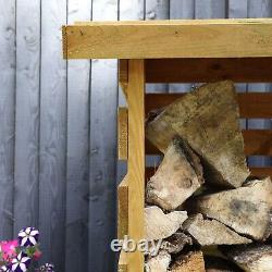 ABRI À BOIS EN BOIS TRAITÉ SOUS PRESSION DE 3 PIEDS POUR LE STOCKAGE DE BOIS À L'EXTÉRIEUR DU JARDIN NOUVEAU