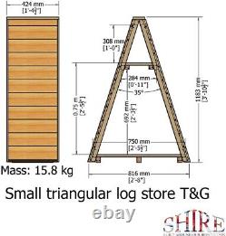 ABRI À BÛCHES EN BOIS TRAITÉ SOUS PRESSION, ABRI À BÛCHES 3x2 EN BOIS RAINURÉ ET LANGUETÉ POUR LE STOCKAGE DE BÛCHES ET DE PETITS BOIS DE CHAUFFAGE, NEUF