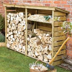 ABRI DE BÛCHES TRAITÉES SOUS PRESSION EN BOIS, NEUF, NON UTILISÉ, 7ft x 2ft