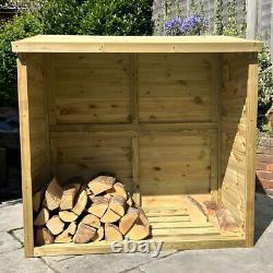 Abri à bûches en bois fermé 1,20 m de haut x 1,20 m de large